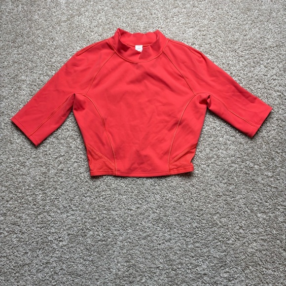 lululemon athletica Tops - Lululemon Everlux and Mesh Cropped Short Sleeve
